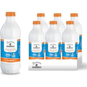 Granarolo Benessere, Latte UHT con 1% di Grassi, 6 Confezioni in bottiglia da 1L, Latte 100% Italiano, Facile da Digerire perché Senza Lattosio (<0,1%), a Lunga Conservazione