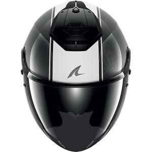 Shark CASCO RS JET CARBON BLANK CARBON WHITE BLACK | SHARK HELMETS