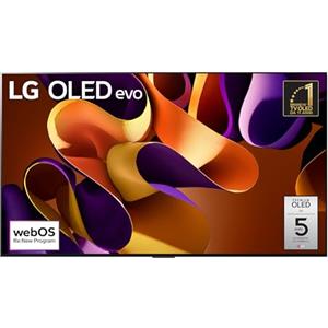 LG OLED evo 65'', Serie G4 2024, OLED65G45LW, Smart TV 4K, Design One Wall, Processore α11, Brightness Booster Max, 60W, Dolby Vision, Wi-Fi 6, 4 HDMI 2.1 4K@144Hz, GSYNC, VRR, ThinQ AI, webOS 24