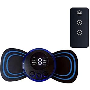 DAZZLEEX Mini massaggiatore EMS, mini massaggiatore cervicale elettrico portatile con telecomando