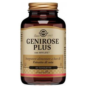Solgar Genirose Plus - Integratore Alimentare con Estratto di Soia per Menopausa, 60 Tavolette