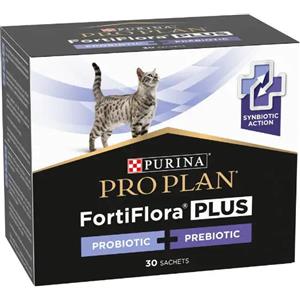 Purina Pro Plan FortiFlora Plus - Alimento complementare per gatti e gattini con probiotici e prebiotici, 30 bustine da 1,5 gr