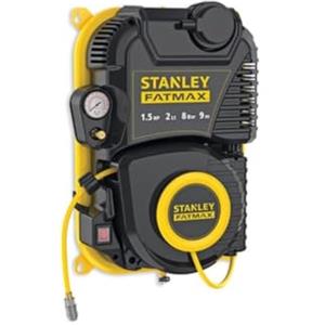 Stanley Fatmax - WALLTECH PRO COMPRESSORE A MURO CON SERBATOIO 2L, Nero/Giallo