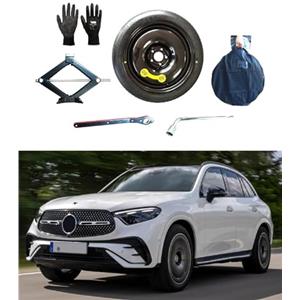 D'ANGELO 1988 Kit Ruotino di Scorta 18 compatibile con Mercedes GLC (No AMG) con Cric, Chiave, Guanti e Sacca 155/85R18