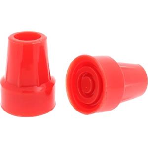 Lifeswonderful 2x Piedini per Bastone o Stampella in Gomma Rossa - 19mm e 22mm - di Lifeswonderful (19mm)