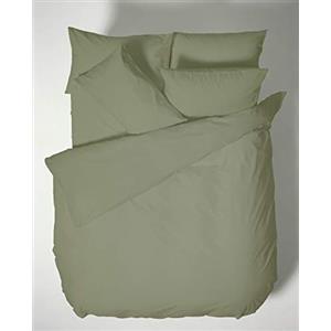 Bianca Cotton Soft Bianca Plain Dyed Cotton Percale Military Green 200TC Flat Sheet 260 x 280 cm