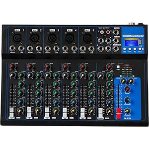 Depusheng HT7 mixer audio portatile bluetooth con console di missaggio audio DJ usb 7 channel Band mixing boards jack mp3 alimentazione 48V