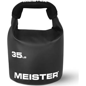 Meister BEAST - Kettlebell portatile per sabbia, peso sacco di sabbia, 15,9 kg, nero