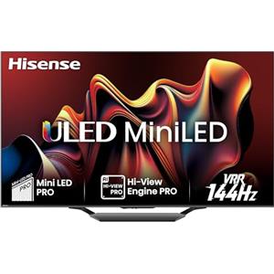 Hisense TV 65 Mini-LED 4K 65U72NQ, Smart TV VIDAA U7, Dolby Vision IQ, HDR 10+ Adaptive, 144Hz Game Mode PRO, Alexa Built-in, VIDAA Voice, Tuner DVB-T2/S2 HEVC 10, lativù 4K, 65'', 2024 U7 144Hz