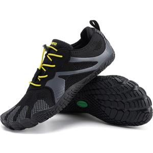 SAGUARO Scarpe da Trail Running Uomo Donna Scarpe da Barefoot Antiscivolo Traspirante Scarpe Minimaliste per Outdoor e Indoor Trekking Fitness Neroscuro 46 EU