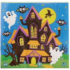 Baker Ross FX224 Tovaglioli di Halloween - Set di 20, Decorazione per Compleanno per Bambini