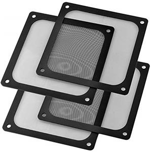 S SIENOC 4 x 120mm PC Computer Chassis Ventola Cooler Polvere Filtro Case Antipolvere Griglia, Magnetico (4 x 120mm, Nero)