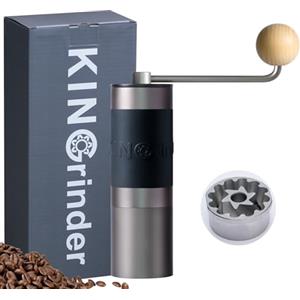 KINGrinder K2 - Macinacaffè manuale con 140 gradi di macinazione regolabili per aeropress, French Press, Drip, Espresso, capacità 25 g