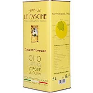 Le Fascine Classico - Olio Extravergine di Oliva 100% Italiano Estratto a Freddo Prodotto da Monocultivar Provenzale (Latta da 5 Litri)