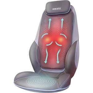 HoMedics ShiatsuMax, Sedile Massaggiante Shiatsu per Schiena, Area Lombare e Spalle, Poltrona Massaggiante Elettrica con 14 Programmi di Massaggio a Intensità Variabile, Funzione Calore