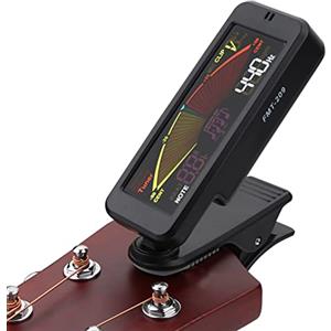 LiebeWH Accordatore Chitarra FMT-209 Accordatore Ukulele Clip-on, Accordatori Digitali con Ampio Display LCD per Chitarra Cromatica Basso Violino