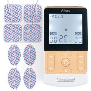 TensCare Allura - Stimolatore muscolare che rassoda e riduce le rughe del viso, così come tonificazione e modellazione del corpo. Utilizza programmi su misura specificamente per soddisfare diverse aree