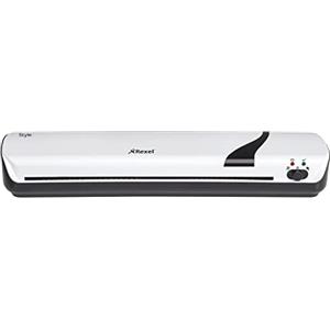 Rexel Style Laminatrice Adatta a Plastificare dal Formato ID al Formato A3, Compatibile con Buste fino a 125 Micron di Spessore, Riscaldabile in 4 Minuti, Bianco, 2104514