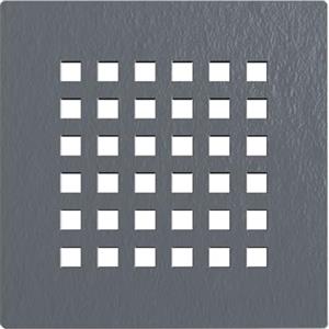 BALNEO Filtro di Scarico per Piatto Doccia, Scarico Doccia, Copertura per Piatto Doccia in Vassoio Quadrato in Pietra - Grigio Scuro a Quadretti 132x132mm Adatto per i Piatti Doccia BALNEO Stone Tray