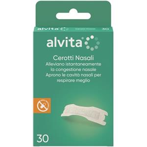 Alvita Cerotto Nasale 30 Pezzi - Sollievo dalla Congestione Nasale e Comfort Notturno