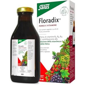 Salus Floradix - Integratore alimentare con Ferro e Vitamine per contribuire a ridurre la stanchezza e la fatica - 500ml