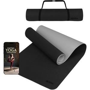 ALPIDEX Tappetino Yoga 190 x 61 x 0.6 cm | 190 x 90 x 0.6 cm E-Book Tappeto TPE Fitness Antiscivolo Aerobica Palestra Ginnastica Pilates Allenamento Casa, Lavender/Ice Blue, 190 x 90 x 0.6 cm