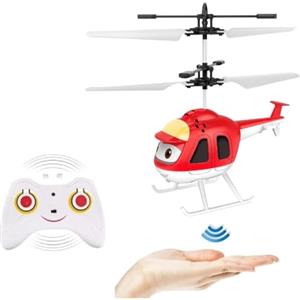 Generico Elicottero Telecomandato Infrarossi Con Luce a LED RC Doppio Giroscopio Mini per Bambini Radiocomandato Interno ed Esterno, Colori Assortiti