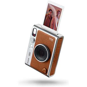 Fujifilm instax mini Evo Brown- Fotocamera Ibrida a Sviluppo Istantaneo, Stampante per Smartphone, Design Analogico, 100 Combinazioni di Effetti, Dimensioni Stampa 86 mm x 54 mm