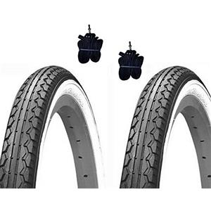 Kenda 2 COPERTONI KENDA 20 X 1.75 (47-406) + CAMERE PNEUMATICI BIANCO NERI GOMMA X GRAZIELLA CITY BIKE STRADALE