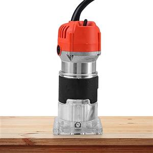 WOQLIBE Fresa a mano con una sola mano, diametro 6,35 mm, fresa superiore 30000 giri/min, fresatrice professionale per bordi 580 W, fresatrice elettrica per legno e pavimenti in laminato