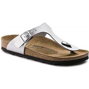 Birkenstock 043851 Gizeh silver, Birko Flor INFRADITO Donna, Silver EU 37