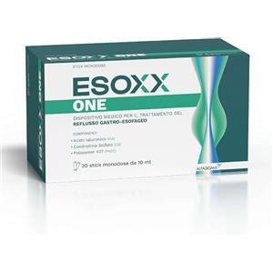 Alfasigma Esoxx One - Dispositivo medico per il reflusso gastroesofageo, 20 bustine stick da 10 ml con acido ialuronico