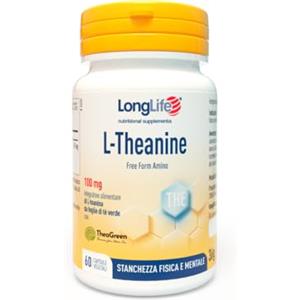 LongLife® L-Theanine 100mg - Rilassamento e Concentrazione, Antiossidante, Vegano e Senza Glutine