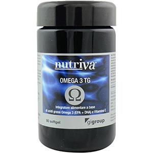 Nutriva OMEGA 3 TG 90 perle da 1410mg - Integratori di Acidi Grassi Omega 3 (EPA e DHA)