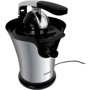 Silvano, spremiagrumi elettrico con leve di pressione, estrattore succo 160 W, ugello in acciaio inox con sistema antigoccia, base antiscivolo, adatto per lavastoviglie