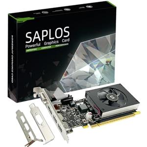 SAPLOS GT 730 4GB Scheda Video, 2 HDMI, DisplayPort, VGA, DDR3 64-bit, Low Profile Scheda Grafica PC, Computer GPU, Low Power, PCI Express x8, DirectX 12