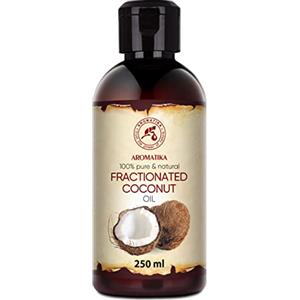 AROMATIKA trust the power of nature Olio di Cocco Frazionato - 250ml - Cocos Nucifera - Olio Vegetale Puro - Olio Vettore per Oli Essenziali - Olio Idratante Corpo - Cura del Viso - Olio per Capelli - Olio da Bagno - Olio per Massaggi
