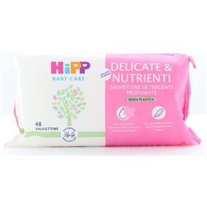HIPP Salviettine Delicate & Nutrienti 48 Pezzi - Ideali per Neonati, Imbevute di Estratto di Mandorle Biologiche