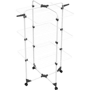 GIMI Vileda Modular 3 | Stendibiancheria a torre a 3 livelli | Snodo modulabile | Facile da spostare| Per interni ed esterni | Pieghevole