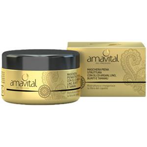 Oficine Cleman Amavital Maschera Pienastruttura 300 ml - Ristrutturante e Nutriente con Oli Botanici di Argan, Buriti, Tamanu e Lino