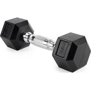 TREXO Manubri Palestra Esagonale da 2,5 kg in Ghisa Gommata Resistente Manubrio Palestra per l'Allenamento di Palestra in Casa con Impugnatura Ergonomica Manubri Stabili e Versatili Hex HXD25