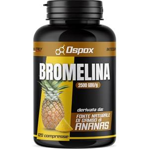 OSPOX Bromelina Forte Drenante 5000 GDU/g Pura 120 Compresse - Detox Anticellulite a base di Ananas per Contrastare Ritenzione Idrica e Cellulite
