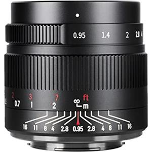 7artisans 35 mm F0.95 lagre apertura messa a fuoco manuale per Sony E mount lenti mirrorless come A5000 A5100 A6000 A6500 A6300 A6400 NEX-3 NEX-7 A7 NEX-3R NEX-5T NEX-5R NEX-5 nero