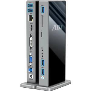 ADJ Docking Station York 15in1 USB 3.0 con HDMI, DVI, VGA, LAN, 5 porte USB, lettore SD/TF e audio 3.5mm