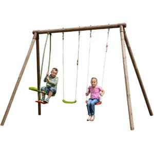 New Plast ALS1345 - Altalena in Legno Ninfea: 2 Altalene con Cavalluccio