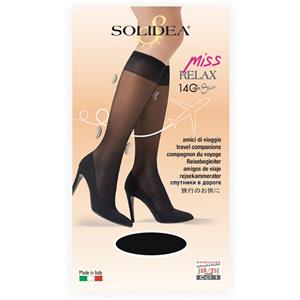 Solidea Miss Relax Gambaletto 140 denari velato Camel 1-S con compressione graduata 18/21 mmHg