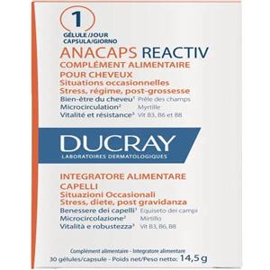Ducray Anacaps Reactiv - Integratore Alimentare per Capelli con Aminoacidi e Vitamine - 30 Capsule