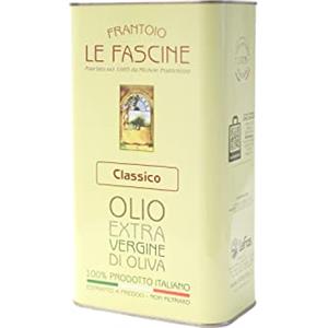 Le Fascine Classico - Olio Extravergine di Oliva 100% Italiano Estratto a Freddo Non Filtrato 100% Prodotto da Monocultivar Provenzale (3 Litri)