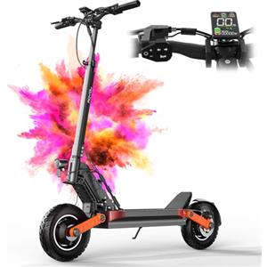 JOYOR Monopattino Elettrico Adulto,70-90KM chilometri Capacità Della Batteria 48V 26Ah,Carico Massimo 150 kg, Pneumatici Da 10 Pollici, Mezzo pieghevole per spostamenti su lunghe distanze
