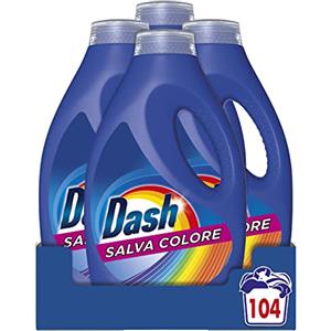 Dash Salva Colore Detersivo Lavatrice Liquido 5.2L, 104 Lavaggi, Impeccabile Contro Le Macchie A Ogni Lavaggio